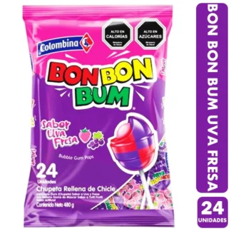 Bon bon bum uva fresa cj x15 bolsas